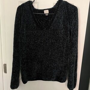 a new day Women's Dark Green V-Neck Sweater